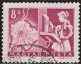 Hungary 1964 Postal Service 8 FT Pink Scott 1527. Hungria 1528. Uploaded by susofe